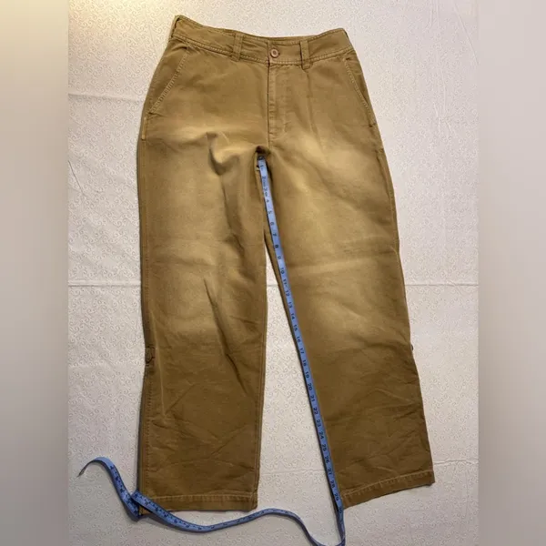 Free People Tan Carpenter Pants US 8 100% Cotton NWOT - Image 10