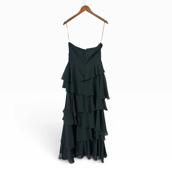 Lulus Gorgeous Essence Emerald Strapless Tiered Maxi Dress size M NWT - Image 4