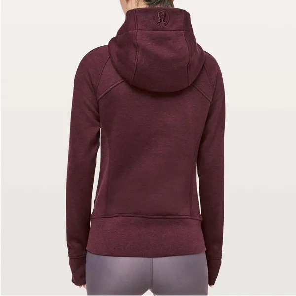 Lululemon Light As Warmth Scuba Hoodie Size 6 Heathered Dark Adobe - Image 2