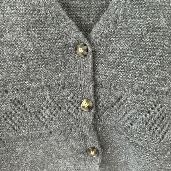 Aster Button Front Gray Sweater Vest Size M - Image 5