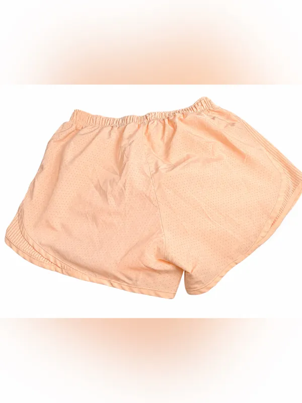 Nike Dri-FIT Womens Medium Peach Running Shorts Perforated Lined Athletic - Image 4