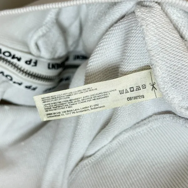 FREE PEOPLE Movement High Jump Zip Up Sweatshirt in Ivory Size Large - Image 9