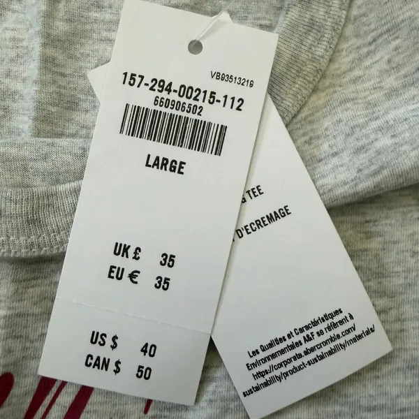 NWT- Abercrombie & Fitch Shania Twain Western Cotton Skimming Tee size large - Image 8