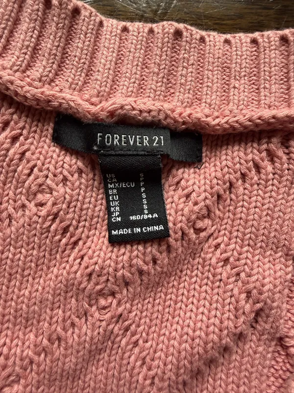 Forever 21 Pink Cable Cardigan - Image 5