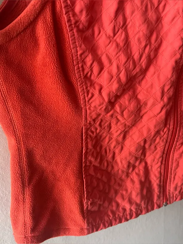 Columbia Orange Quilted Full Zip Vest Size Large - Image 3