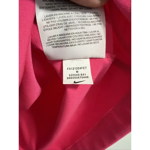Nike Golf Womens Pink Dri-FIT Sleeveless Quarter Zip Polo Shirt‎ 520549-641 M - Image 7