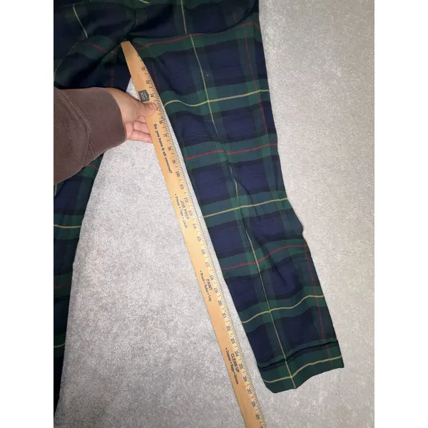 NWT‎ Lauren Ralph Lauren Plaid Tartan Cuffed Ankle Trousers Women's 2 Wool Navy - Image 13