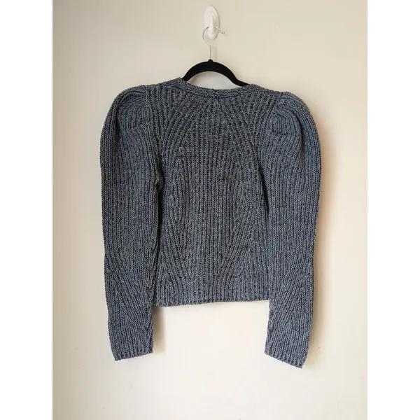 Universal Thread Sweater Dark Gray V Neck Puff Sleeve Knit Winter Size XS NWOT - Image 8