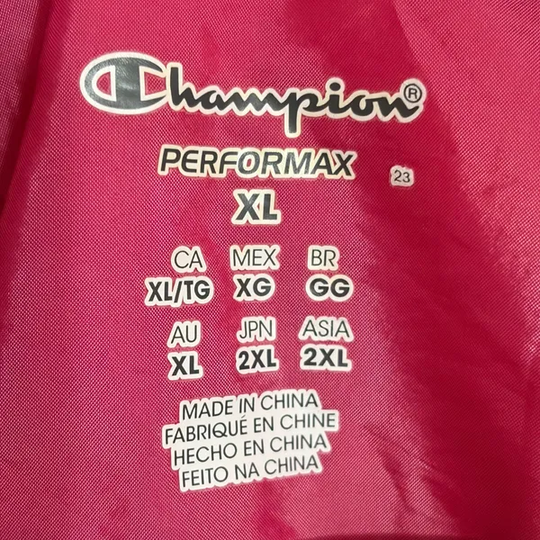 Champion Performax Womens XL Pink Black Full Zip‎ Windbreaker Running Jacket - Image 3