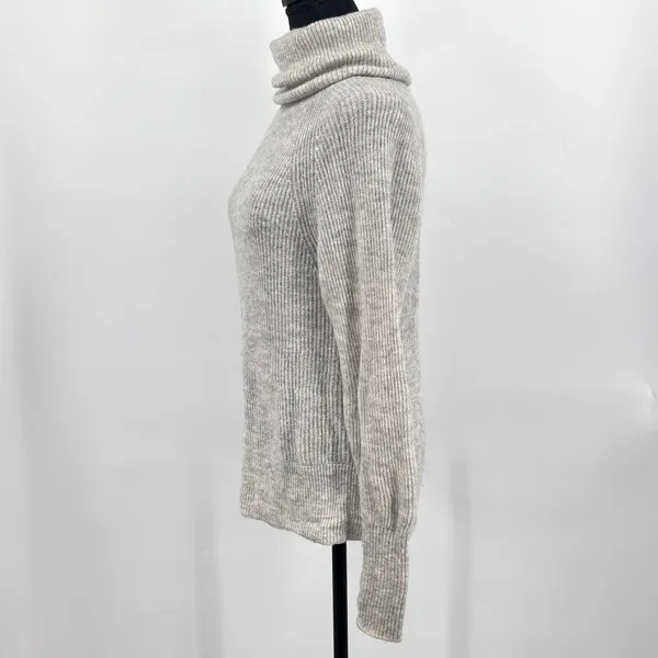 Quince Merino Wool‎ Alpaca Sweater Women's S Quiet Luxury Funnel Neck Gray Small - Image 4