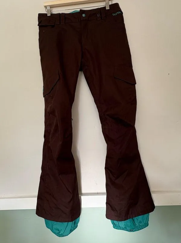 Burton the white collection da nag dry ride snow pants size medium brown teal - Image 12