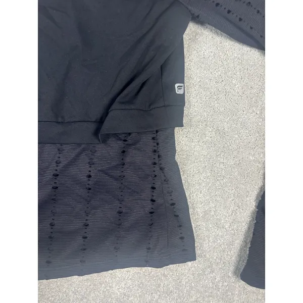 fabletics shelby long sleeve‎ top xl Black 2 In One Look - Image 4
