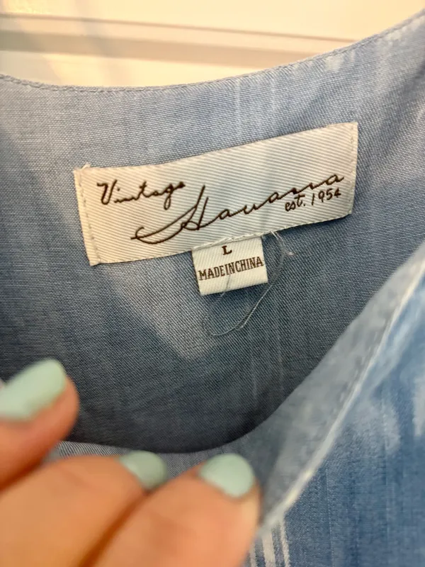 Women’s Vintage Havana Denim Dress (large) - Image 6