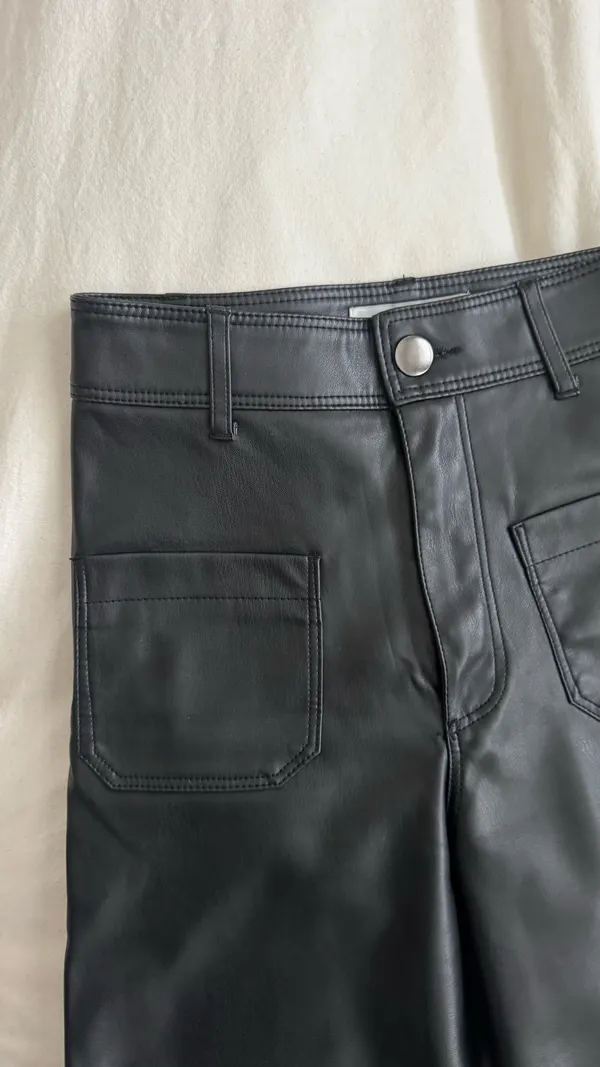ZARA Leather Pants Faux - Image 2