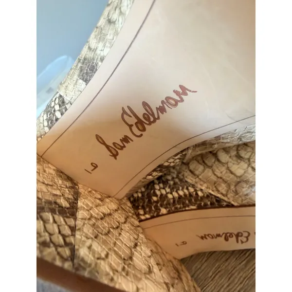 Sam Edelman Codie Snakeskin Ankle Boots‎ Women Beige 9 - Image 6