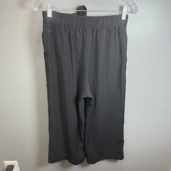 Lululemon Pants‎ Size 6 Black Noir Crop Wide Leg High Tie Waist Travel Casual - Image 3