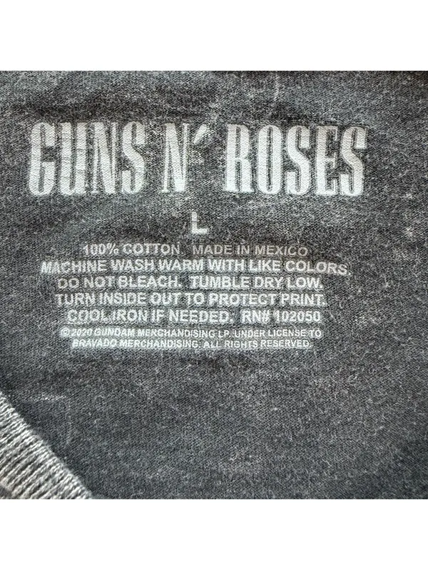 Guns N’ Roses Rhinestone Logo Mineral Wash Cropped Band T-Shirt Women’s L - Image 4