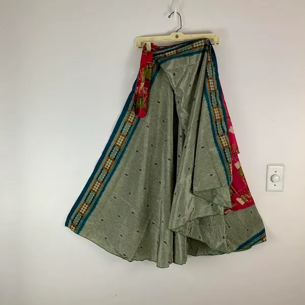Reversible Maxi Wrap Skirt BINW721 Multiple - Image 2