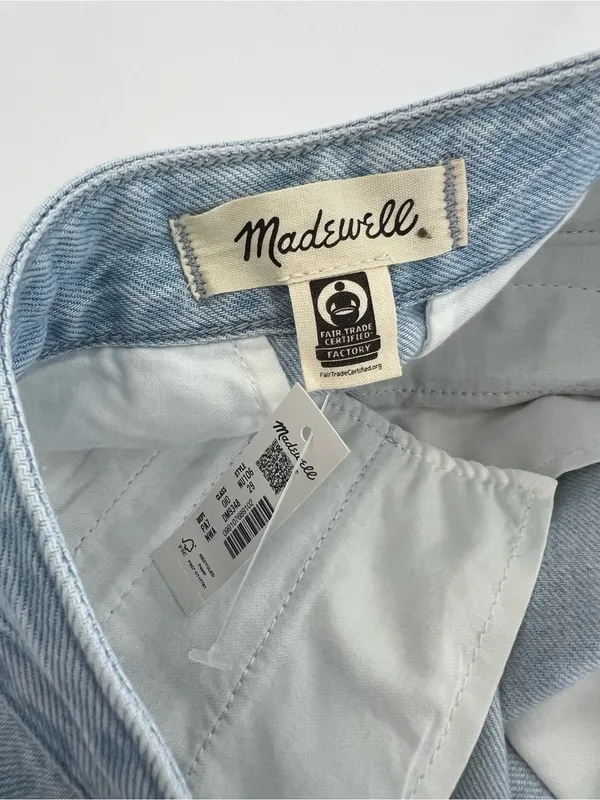 NWT Madewell Women's The Curvy Harlow Wide‎ Leg Trouser Jean High Rise Noll Wash - Image 10