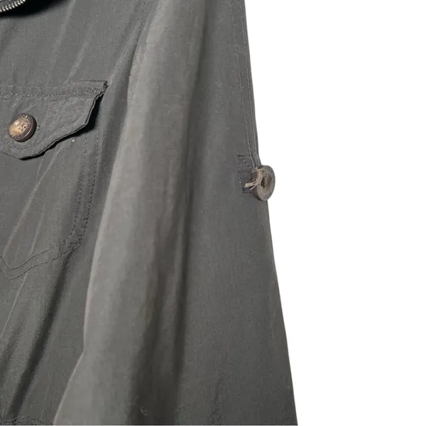 Woolrich Army Green Utility Field Jacket Safari Anorak Cinch Waist Medium - Image 4