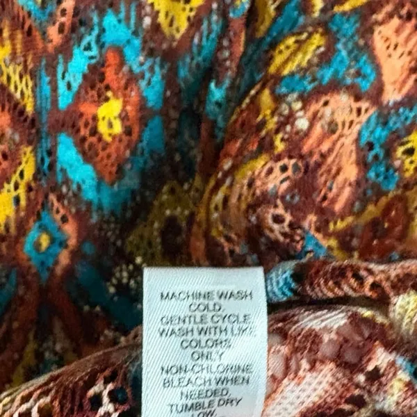 Cato‎ Multi Color Crochet Top Size Large - Image 9