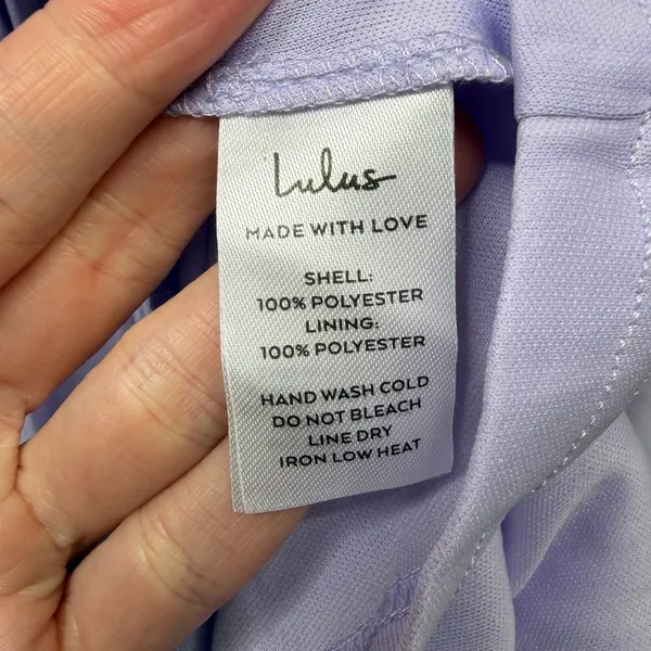 NEW Lulus Jehona Lavender Purple Pleated Chiffon Asymmetrical Tiered Maxi Dress - Image 9