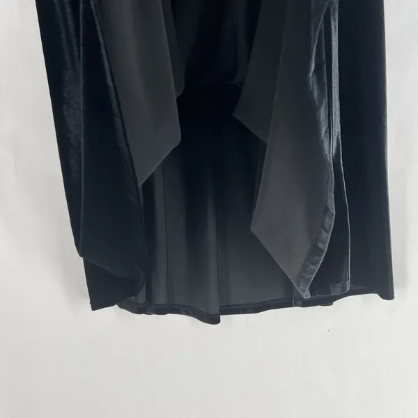 On 34th Womens Midi Skirt Size‎ XS Black Velvet Pleated Pull-On Elastic Waist - Image 4
