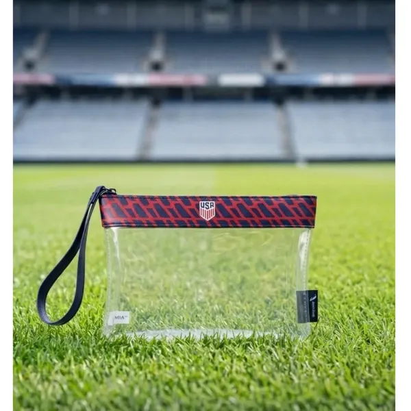 American Airlines FIFA Team USA World Cup Amenity Kit Clear Wristlet Bag Purse - Image 3