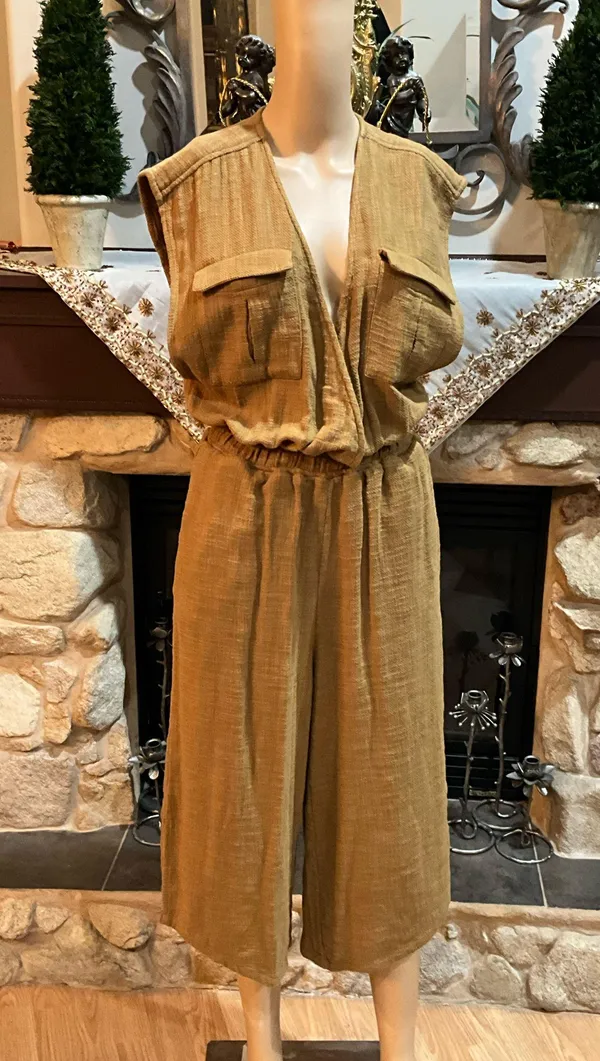 Free People utility sleeveless cropped leg jumpsuit - Image 7