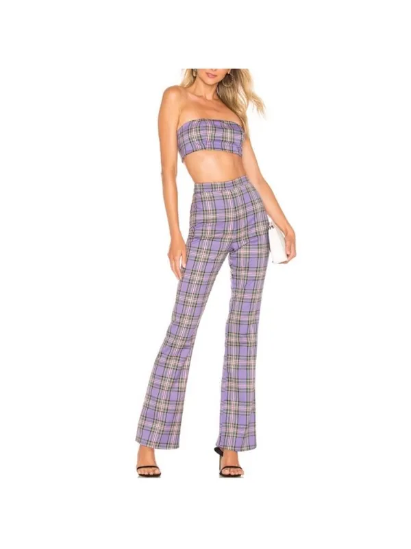 Majorelle Serrano Plaid Tube Top Medium M Revolve Festival Rave Clueless Boho - Image 9