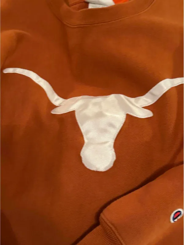 Champion Orange Longhorn Logo Sweatshirt Women’s Small - Image 5