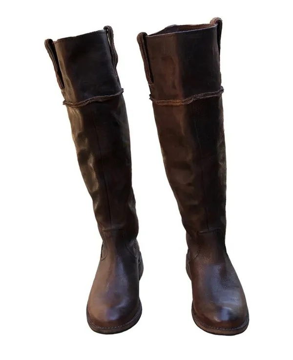 Frye Shirley Artisan Tall Dark Brown Leather Boots Size 5.5 - Image 3