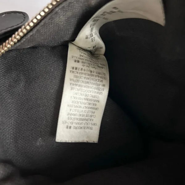 Burberry Haymarket Nova Check Pouch Coated Canvas Leather Trim Cosmetic Bag - Image 7