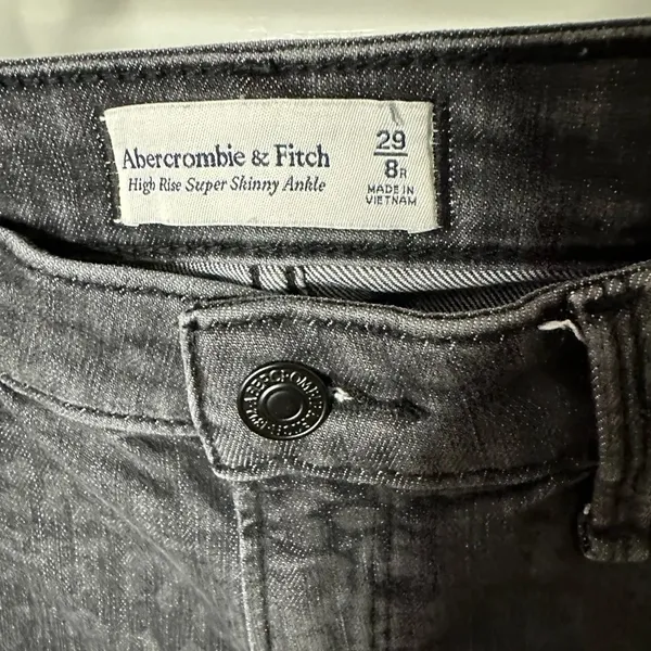 Abercrombie & Fitch Curve Love High Rise Super Skinny Ankle leopard print Jean - Image 2