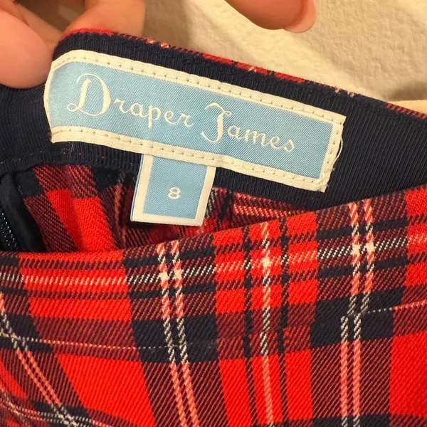 Draper james red tartan skirt - Image 4