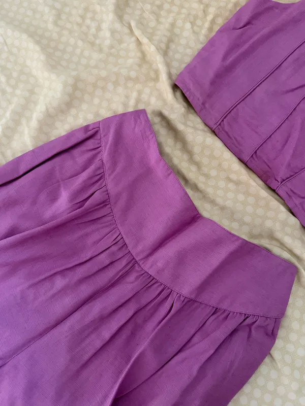 Lavender crop top & wide leg pant co-ord set - Image 3