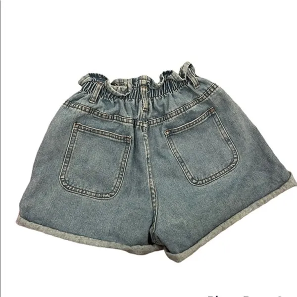 Princess Polly OPEN ROAD DENIM PAPER BAG SHORTS PALE BLUE - Image 3