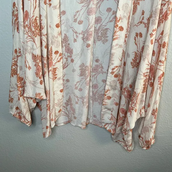 Altard State Womens Boho Floral Open Front Kimono Cardigan Size Large - Image 3