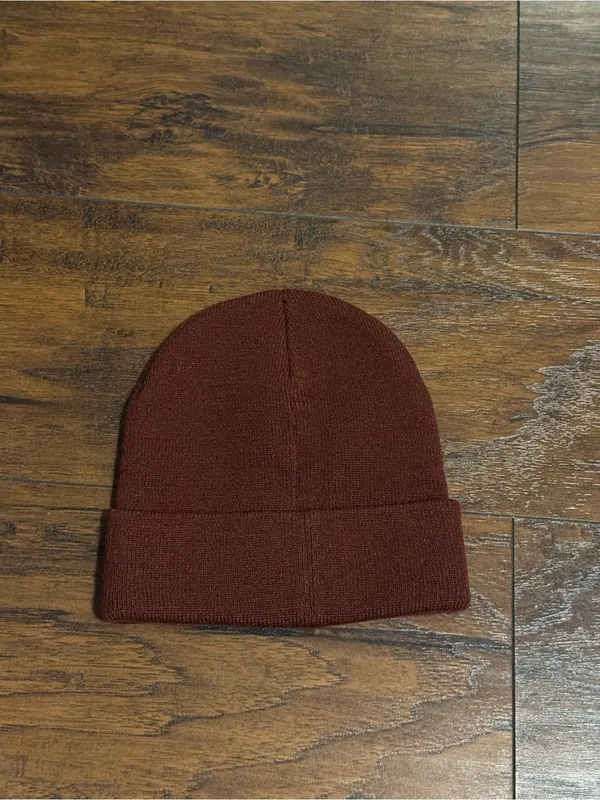 Unisex Maroon Beanie - "this is my costume." Embroidered Knit - Image 2