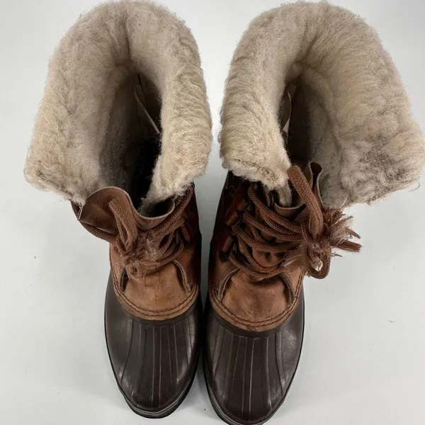 Sorel Women’s Alpine Waterproof Sherpa Lined leather Boots size 7 Duck‎ Caribou - Image 10