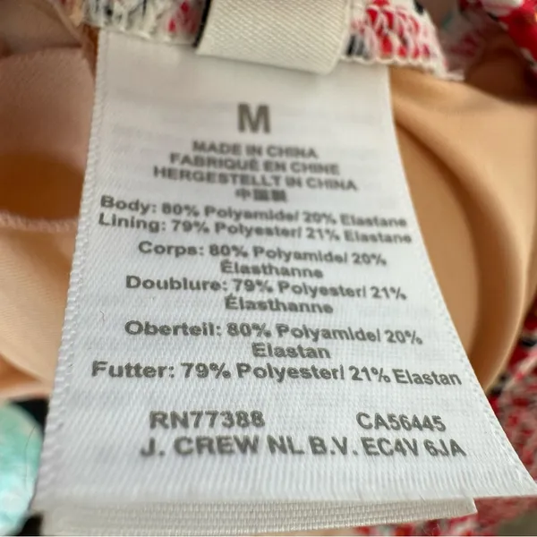 J. Crew Floral Print Bikini High Waist‎ Bottoms & Ruffle on Top Bottom-XS Top-M - Image 4