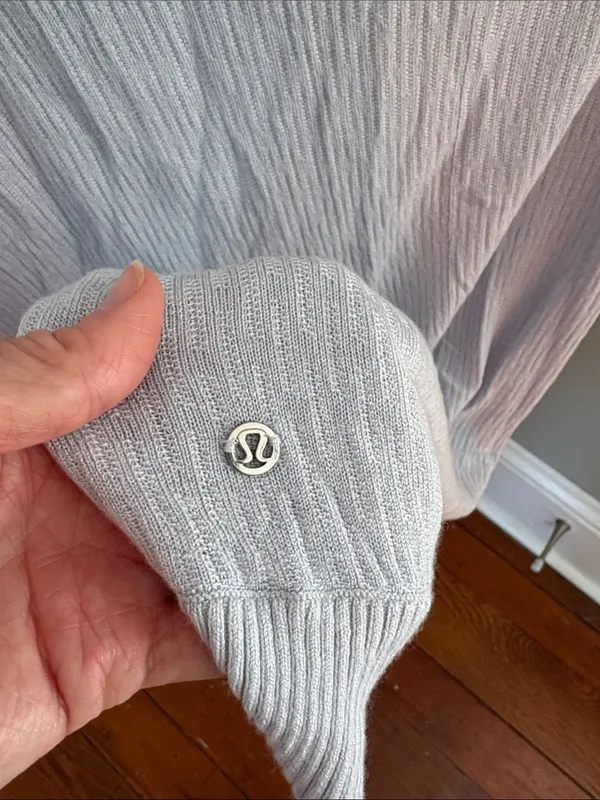 lululemon athletica Light Gray Periwinkle Open-Front‎ Knit Cardigan One Size - Image 4