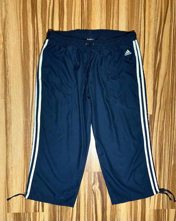 Navy Blue Adidas Thin Sweatpants Size XL - Image 2