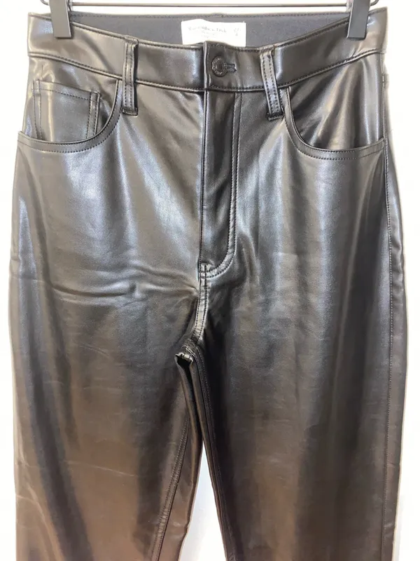 Abercrombie & Fitch The 90’s Straight Ultra High Rise Faux Leather Pants Size 4 - Image 2