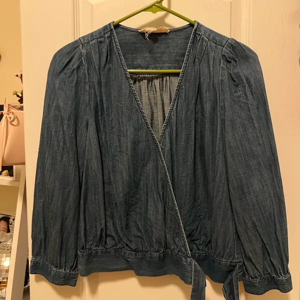 Denim Wrap Top Madewell - Image 5