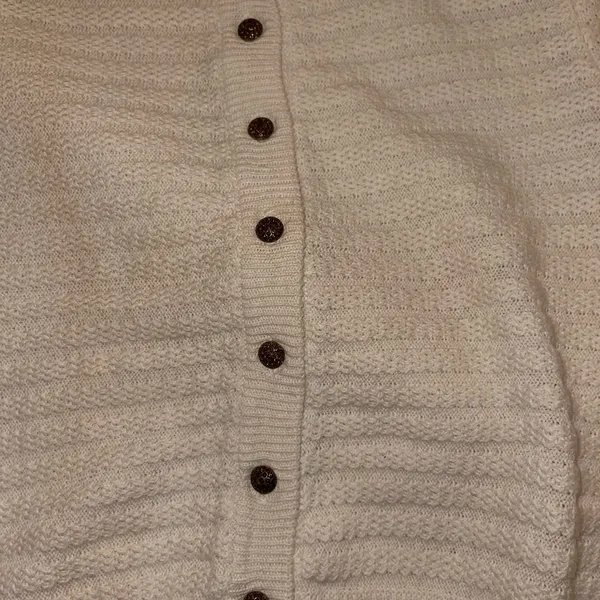 NWT Vintage Christina Cream Knit Cardigan Size Medium - Image 4