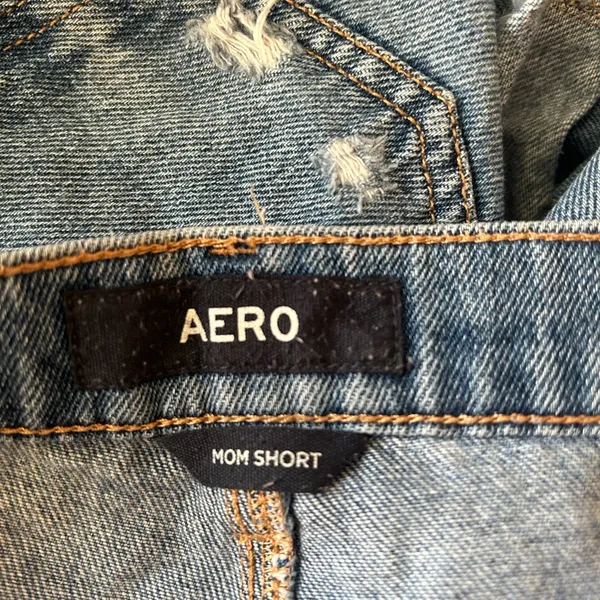 Aeropostale Distressed Denim Mom Shorts - Image 3