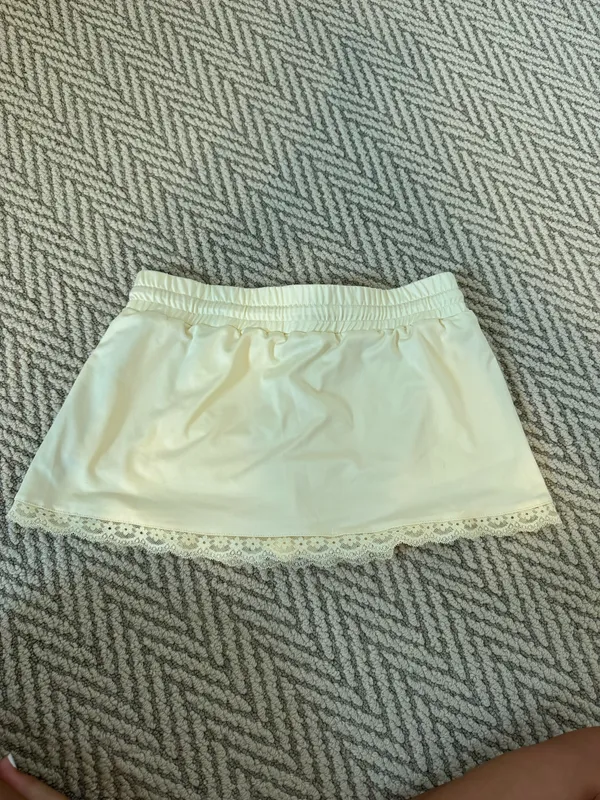 Cream mini skirt White Size M - Image 2