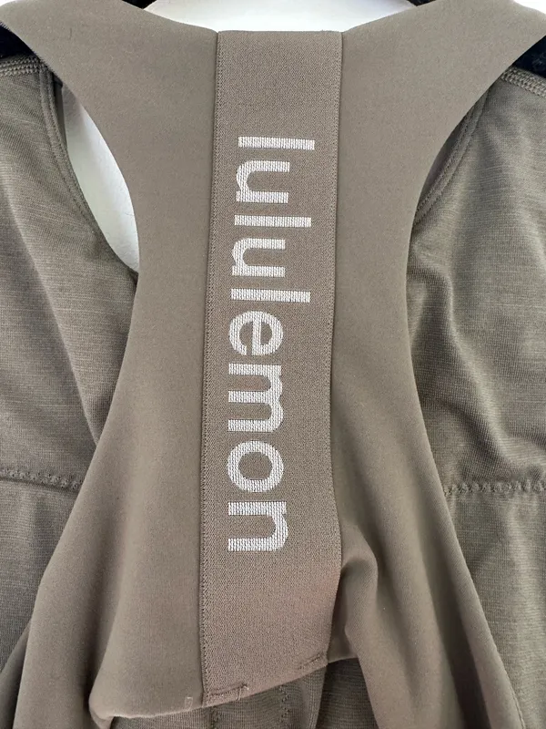 Lululemon Logo Elastic Everlux Shelf Tank Top Army Green / White Opal 8 - Image 4