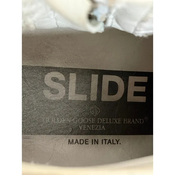 Golden Goose Slide High Top Sneakers 37 Silver Glitter Star GGDB - Image 7